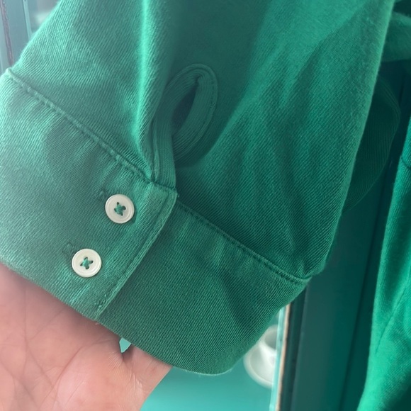 Adidas Green Button Down Climalite Stretch Polo Shirt - Picture 10 of 11